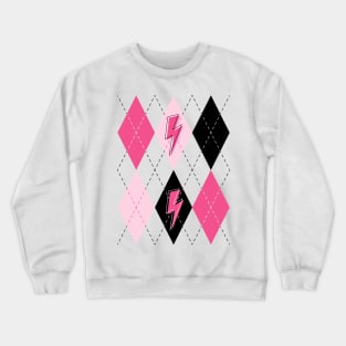 Preppy Pink Argyle Crewneck Sweatshirt